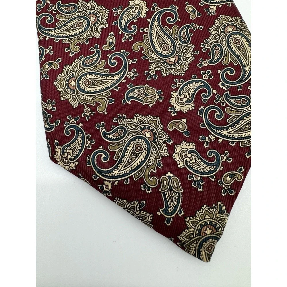 Liberty of London Paisley Silk Tie Red Blue Gold Classic Neck Tie‎ Made in USA